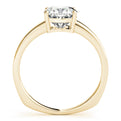 14K Yellow Gold Cushion Cut Basket Set Diamond Solitaire With European Shank (1.25ct) 