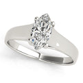 14K White Gold Marquise Diamond Solitaire Engagement Ring (1ctw) 