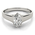 14K White Gold Marquise Diamond Solitaire Engagement Ring (1ctw) 