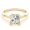 14K Yellow Gold Princess Cut Diamond Engagement Ring With Diamond Accented Basket (1.10ctw)