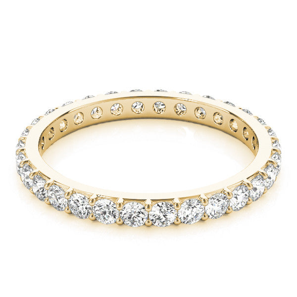 14K Yellow Gold Round Brilliant Diamond Pave Eternity Ring (.40ctw) 