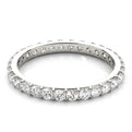 14K White Gold Round Brilliant Diamond Pave Eternity Ring (.40ctw)