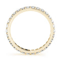 14K Yellow Gold Round Brilliant Diamond Pave Eternity Ring (.40ctw) 