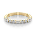 14K Yellow Gold Round Brilliant Diamond Shared Prong Wedding Ring (.50ctw) 