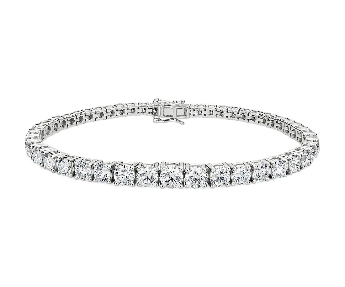 14K White Gold Diamond Tennis Bracelet (10.67ctw)