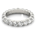 14K White Gold Shared Prong Round Brilliant Diamond Eternity Ring (.50ctw)