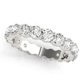 14K White Gold Shared Prong Round Brilliant Diamond Eternity Ring (.50ctw)