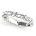 14K White Gold Round Brilliant Diamond Pave Eternity Ring (.63ctw)