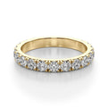 14K Yellow Gold Round Brilliant Diamond Pave Eternity Ring (.63ctw)