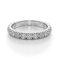 14K White Gold Round Brilliant Diamond Pave Eternity Ring (.63ctw)