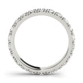 14K White Gold Round Brilliant Diamond Pave Eternity Ring (.63ctw)