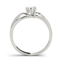 14K White Gold Oval Diamond Bypass Engagement Ring With Channel Diamond Accents (1.15ctw) 