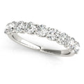 14K White Gold Round Brilliant Diamond U Prong Wedding Ring (1ctw)