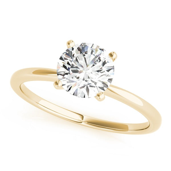 14K White Gold Round Brilliant Diamond Solitaire (1ct)