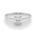 14K White Gold Lab-Grown Oval Diamond Engagement Ring (1ct) 