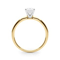 14K Yellow Gold Lab-Grown Oval Cut Diamond Engagement Ring - Options Available