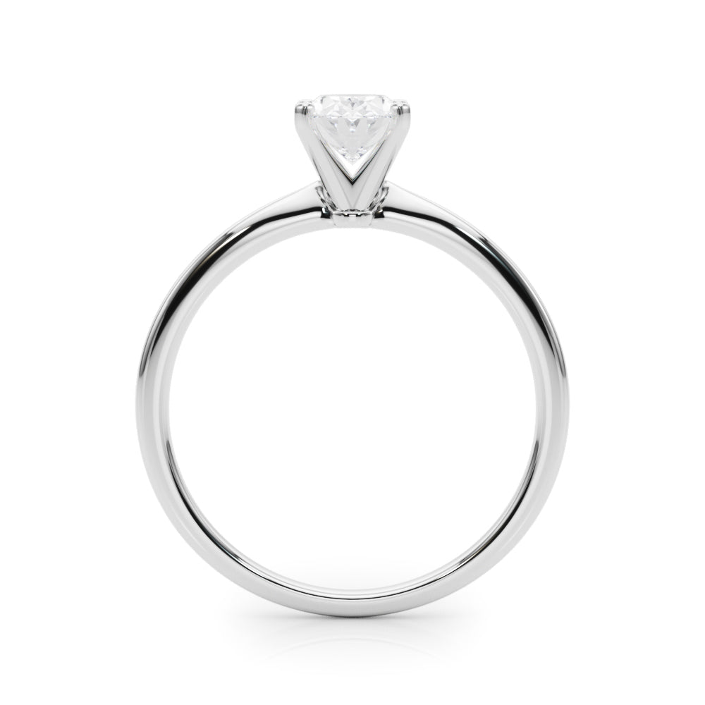 14K White Gold Lab-Grown Oval Diamond Engagement Ring (1ct) 