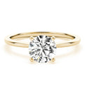 14K White Gold Round Brilliant Diamond Solitaire (1ct)