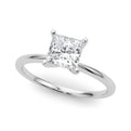 14K White Gold Lab-Grown Princess Cut Diamond Engagement Ring (1ct)