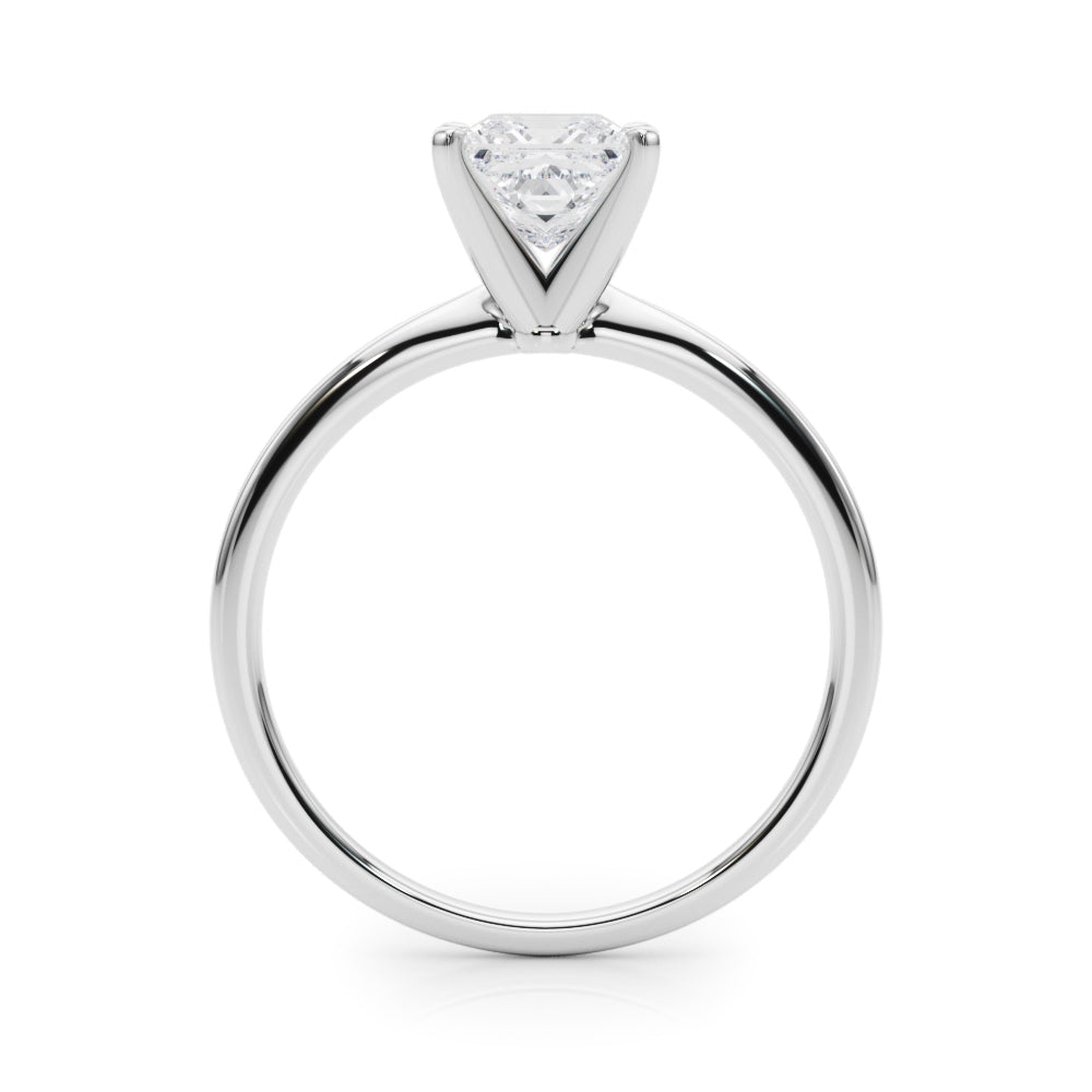 14K White Gold Lab-Grown Princess Cut Diamond Engagement Ring (1ct)