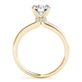 14K Yellow Gold Round Brilliant Hidden Halo Closed Gallery Diamond Engagement Ring (1.10ctw) 