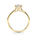 14K Yellow Gold Round Brilliant Diamond Tulip Head 6 Prong Solitaire Engagement Ring (1ct)