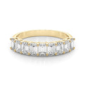 14K Yellow Gold Emerald Cut Diamond Basket Set Wedding Ring (1.20ctw) 