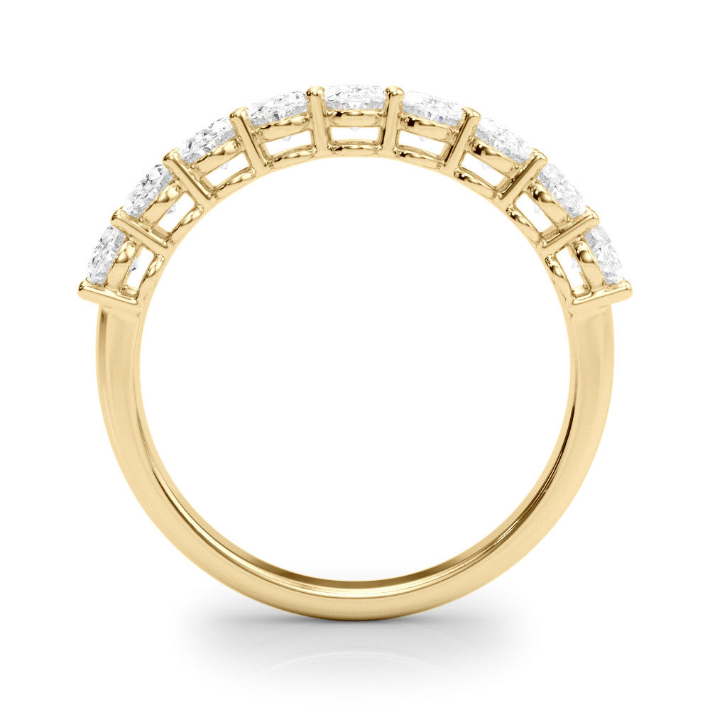 14K Yellow Gold Oval Diamond Basket Set Wedding Ring (1ctw) 