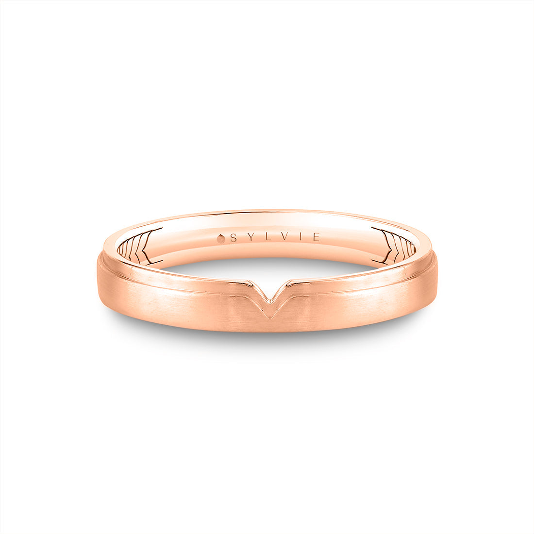 Shell Iconelle Brushed Mens Band with Shell Tip Accent - Sean