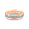 Heritage Two Tone Mens Band with Brushed Grey Gold - Luis