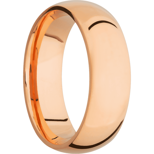 14K Rose Gold + Polish Finish