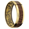 10K Yellow Gold + Polish , Polish Finish + Burnt Bronze