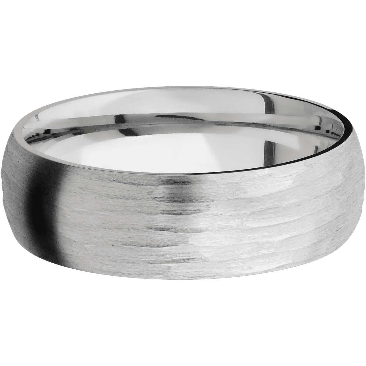 14K White Gold + Treebarkh Finish