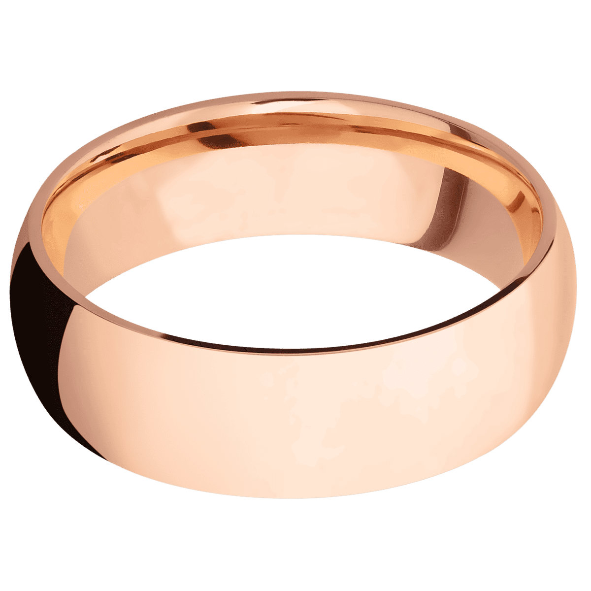 18K Rose Gold + Polish Finish