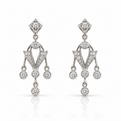.45ctw Vintage-Inspired Diamond Chandelier Earrings