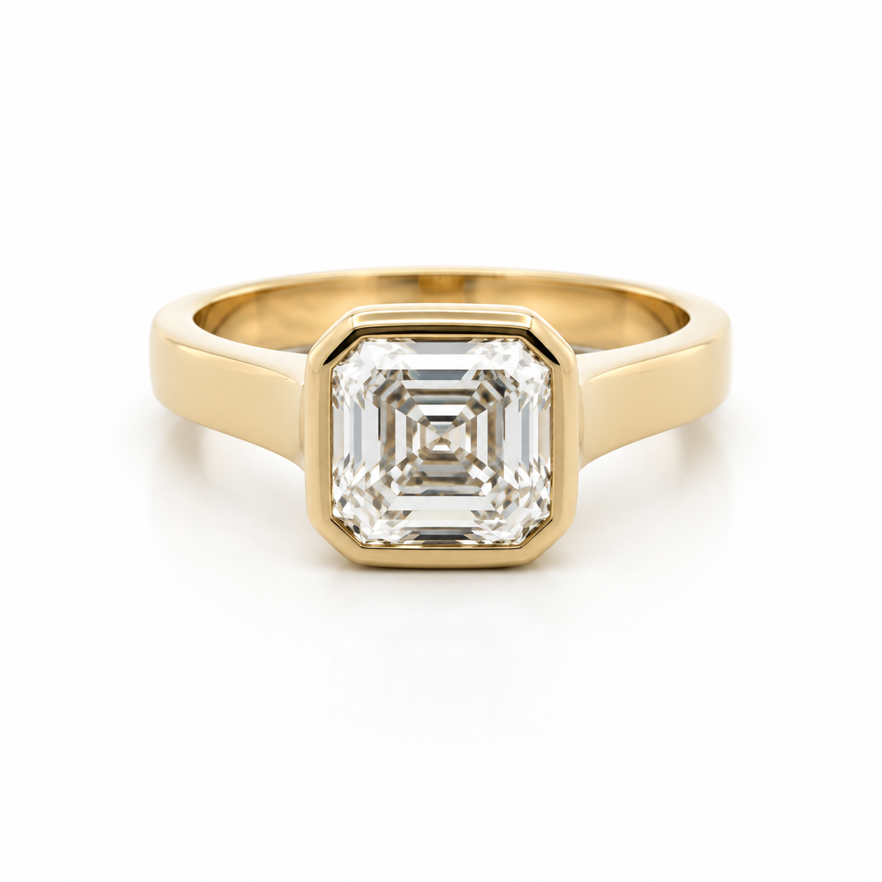 Asscher Cut Lab-Grown Diamond Engagement Ring