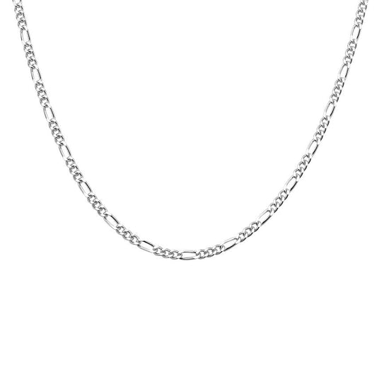 14K White Gold Figaro Chain (23")