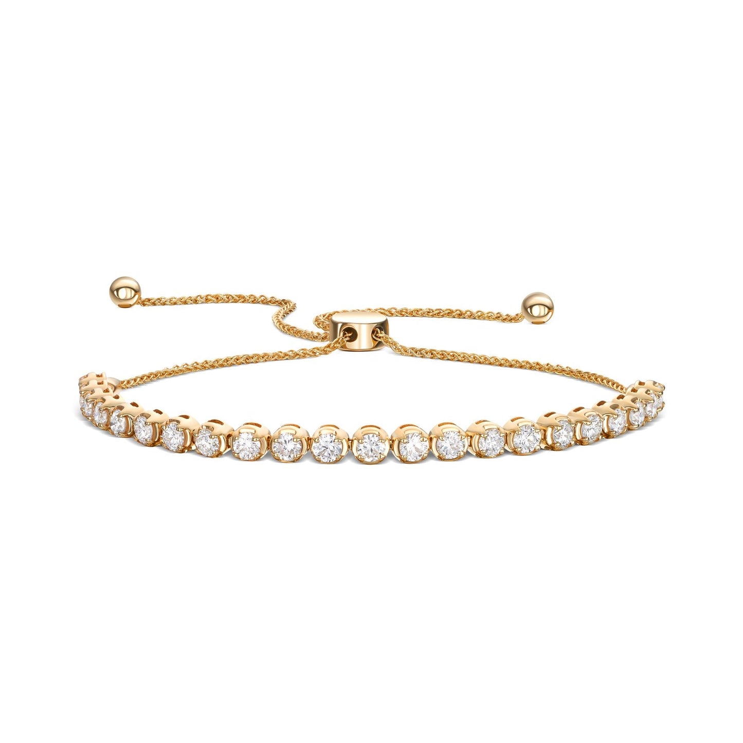 14K Yellow Gold Lab-Grown Diamond Bolo Bracelet (1.50ctw)