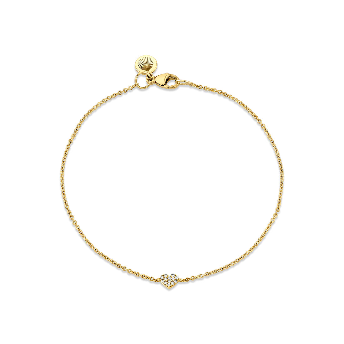 14KÉternelle Small Diamond Heart Bracelet