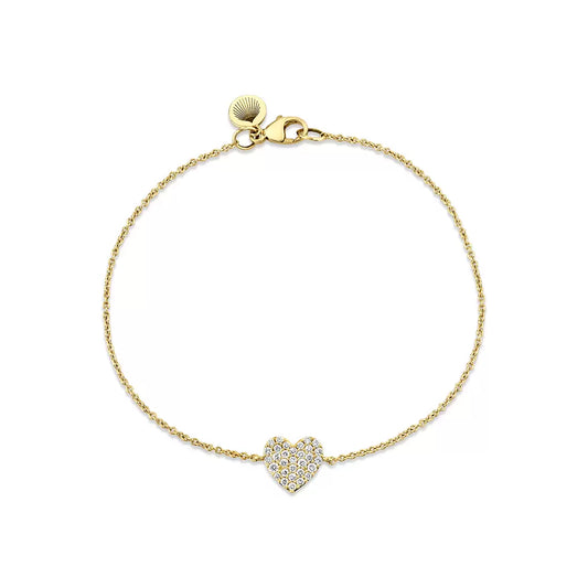14K Éternelle Diamond Heart Bracelet