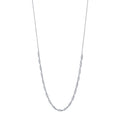 18K White Gold Round Diamond Bezel Station Necklace (.94ctw)