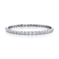 18K White Gold Asscher Diamond Flexi Bangle (4.50ctw)