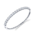 18K White Gold Asscher Diamond Flexi Bangle (4.50ctw)