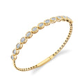18K Yellow Gold Oval Diamond Bezel Flexi Bangle (3.25ctw)