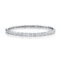 14K White Gold Emerald Bezel Diamond Flexi Bangle (2.50ctw)