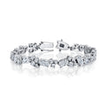 14K White Gold Mixed Shapes Lab-Grown Diamond Bracelet (17ctw)