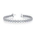 18K White Gold Forevermark Diamond Halo Bracelet (5.50ctw)