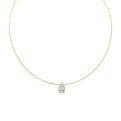 14K Yellow Gold Floating Pear Lab-Grown Diamond Necklace (3ct)