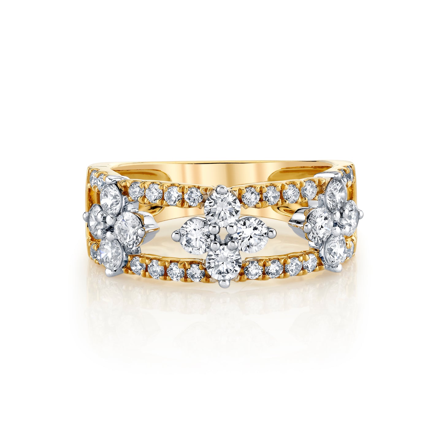 18K Yellow & White Gold Diamond Fashion Ring (1.23ctw)