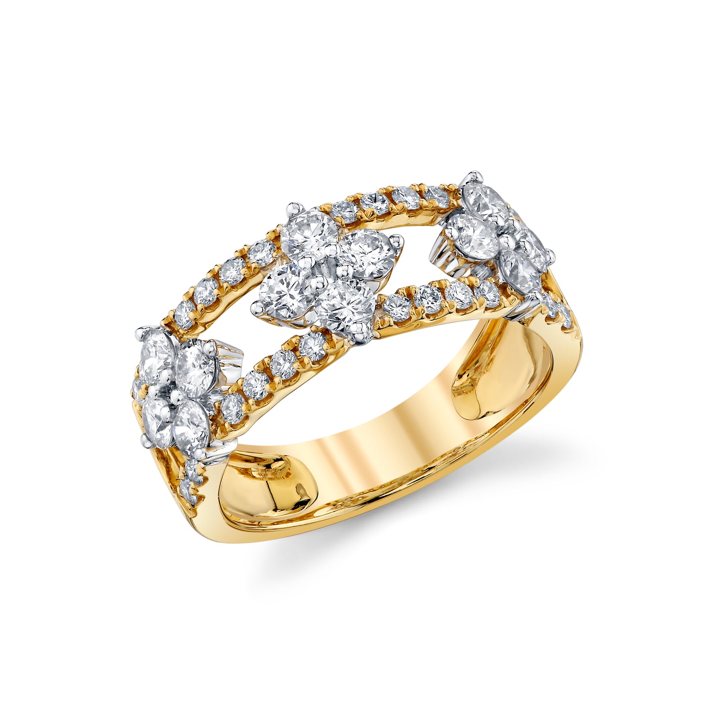 18K Yellow & White Gold Diamond Fashion Ring (1.23ctw)